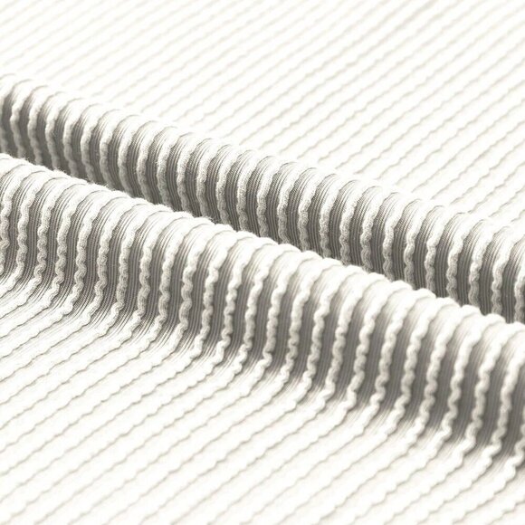 White Casual Women's Twisted Threaded Short-Sleeved T-Shirt - Picture 6 of 6